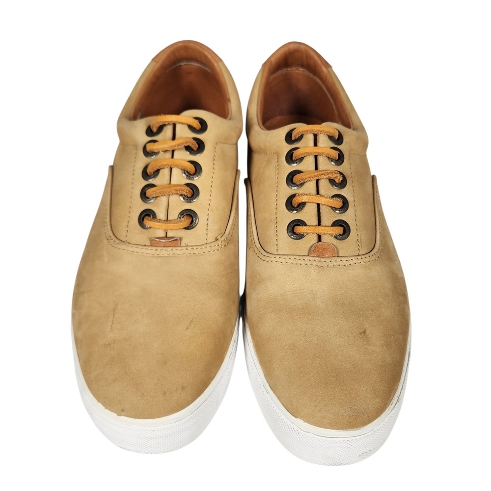 Paul Shark Yachting Men Suede Sneakers Casual Lace Up Beige EU 41 US 8